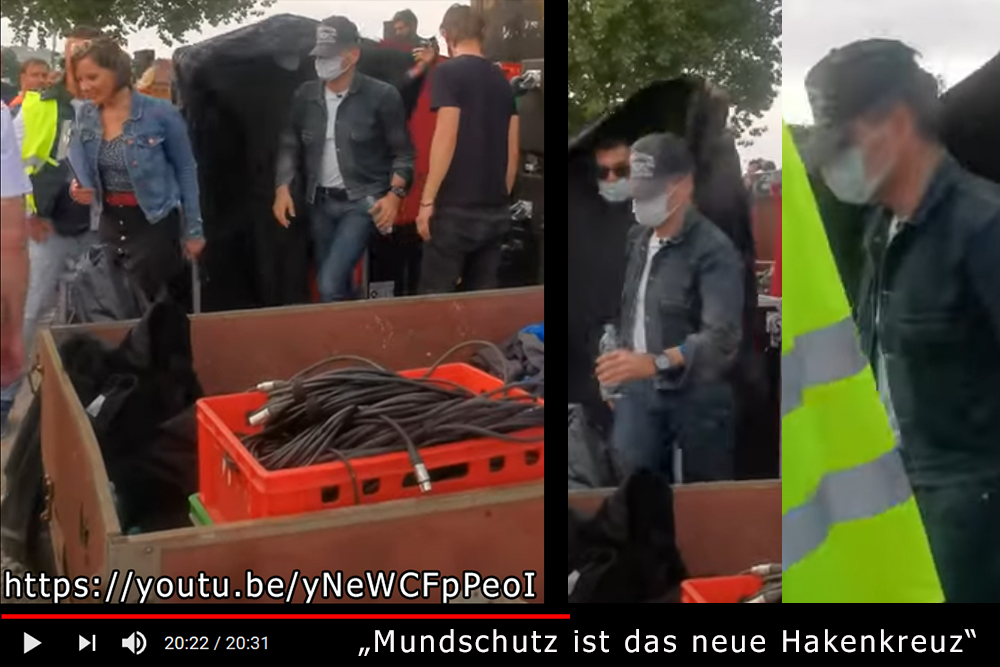 Ken Jebsen mit Maske