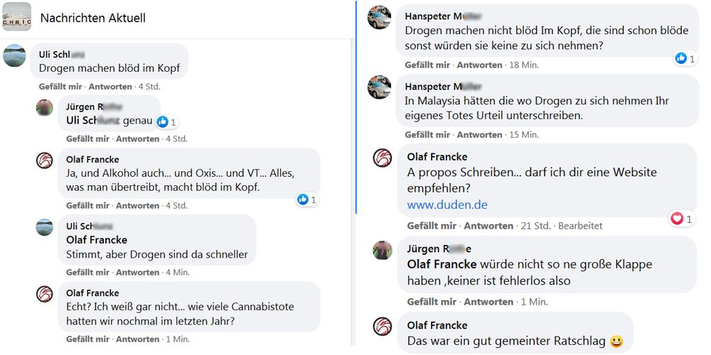 Kommentare bei Facebook