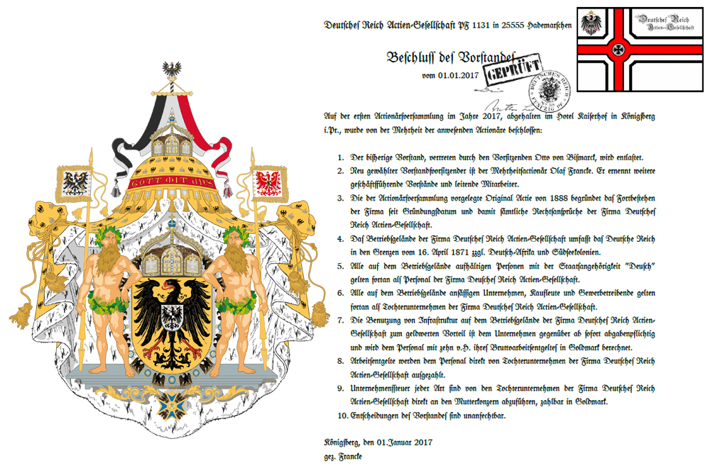 Vorstandsbeschluss DRAG 001