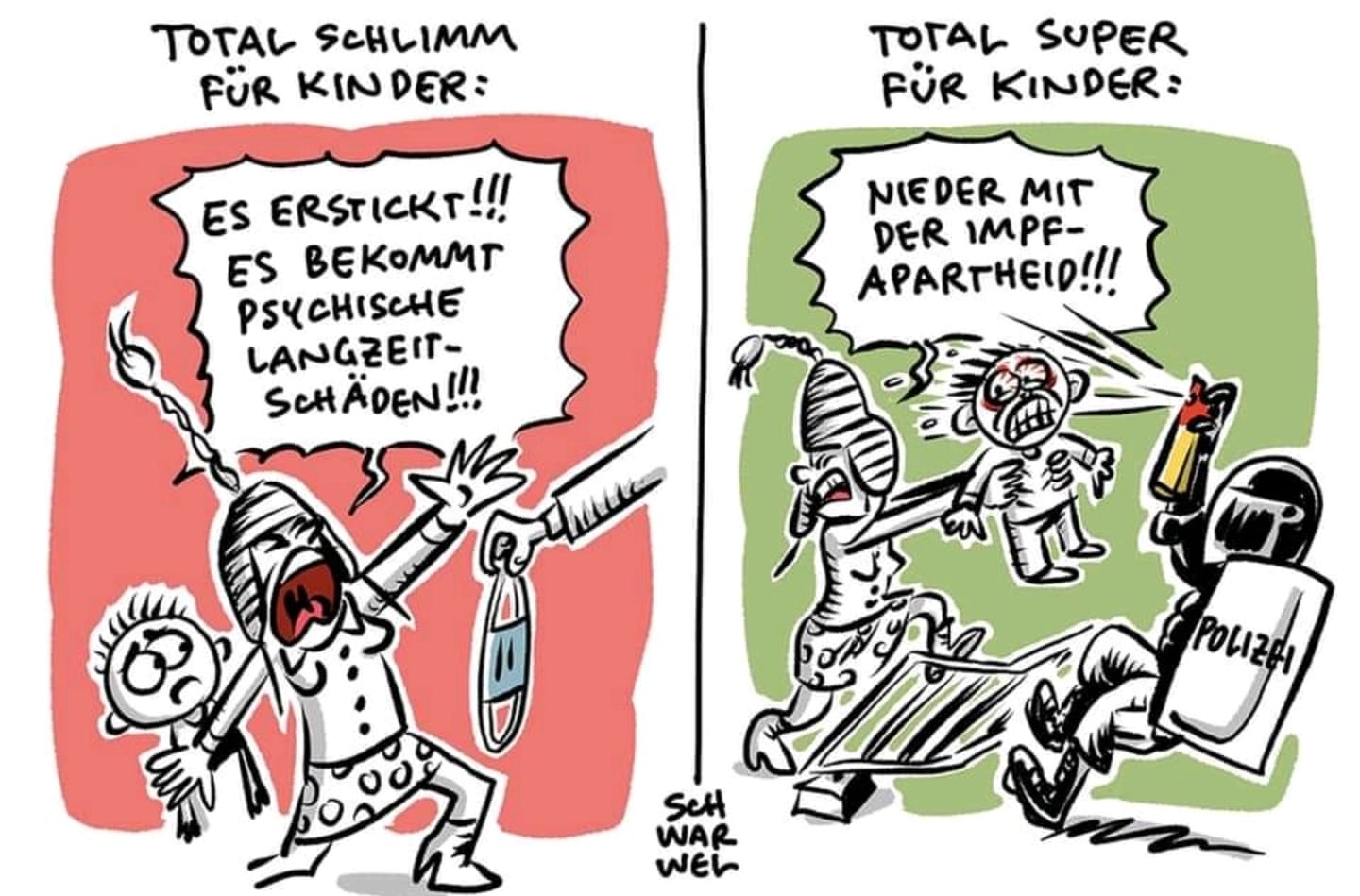 Kinder und Demos