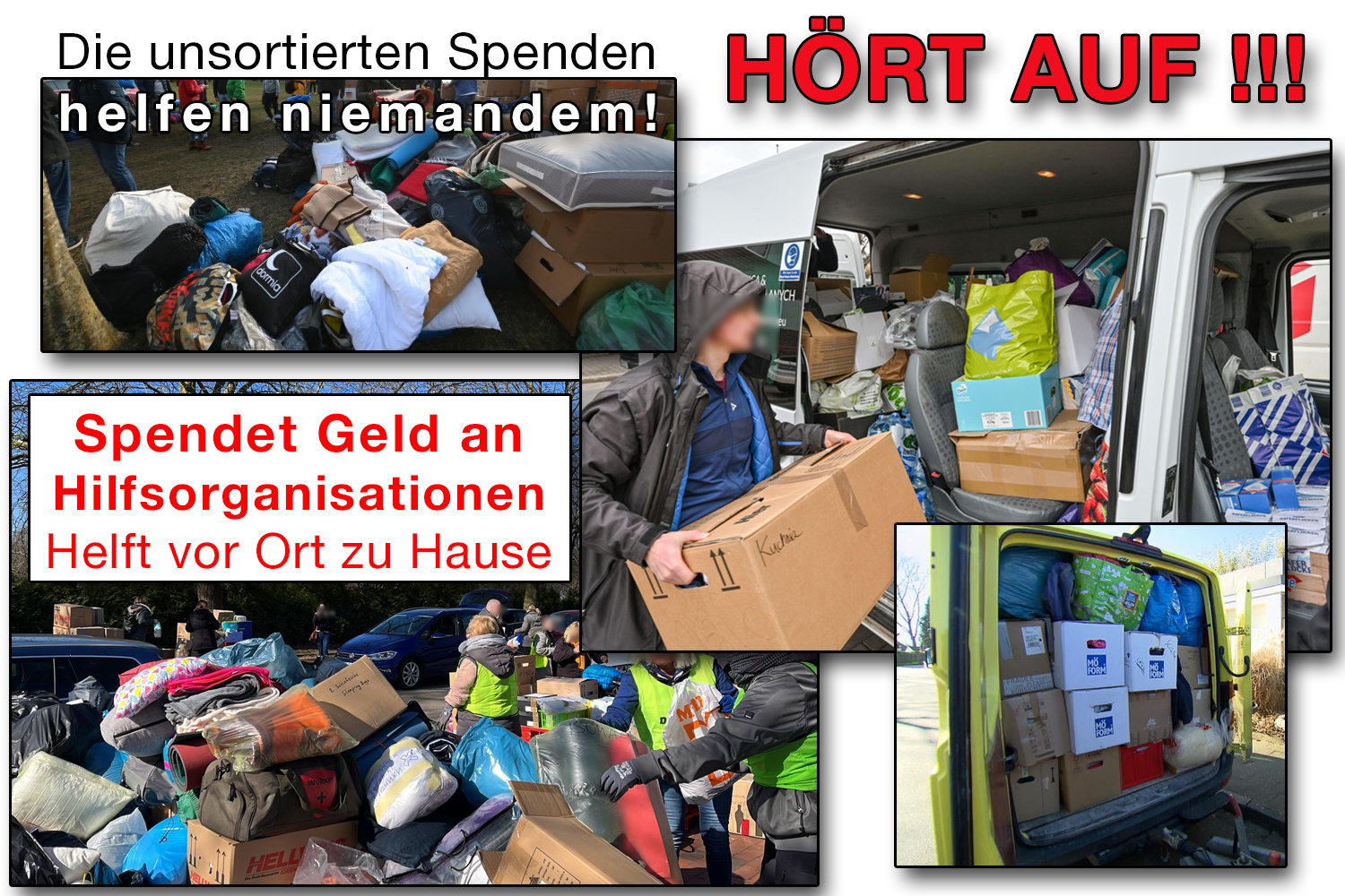 Hört auf, Kram durch die Gegend zu fahren!