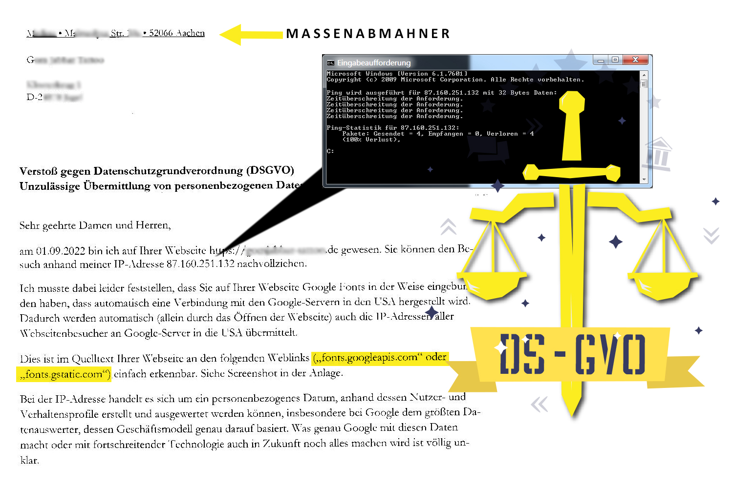 google font dsgvo abmahnung